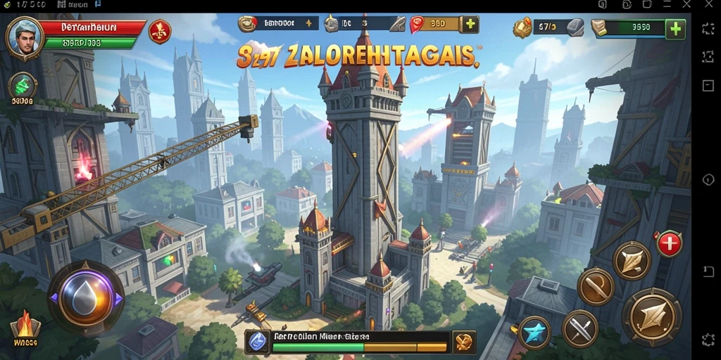 Gameplay seru dalam 2757 Tower Defense dengan strategi menara.