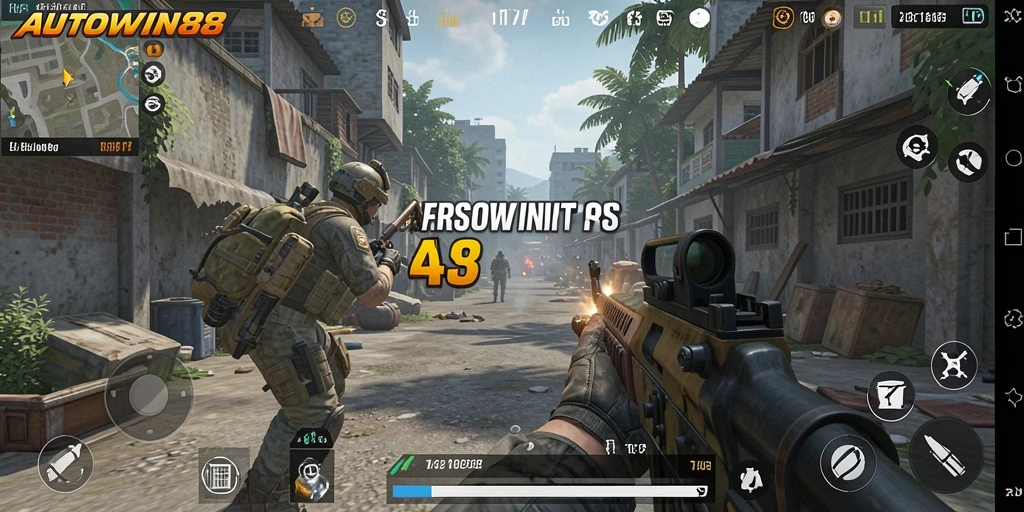 Tampilan aksi mendebarkan dalam game TPS AUTOWIN88.