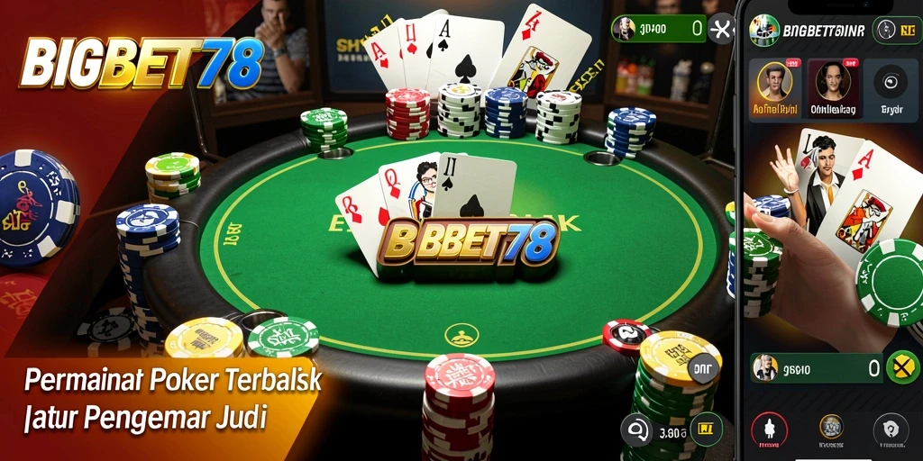 Tampilan screenshot dari gameplay poker yang menarik dan seru.