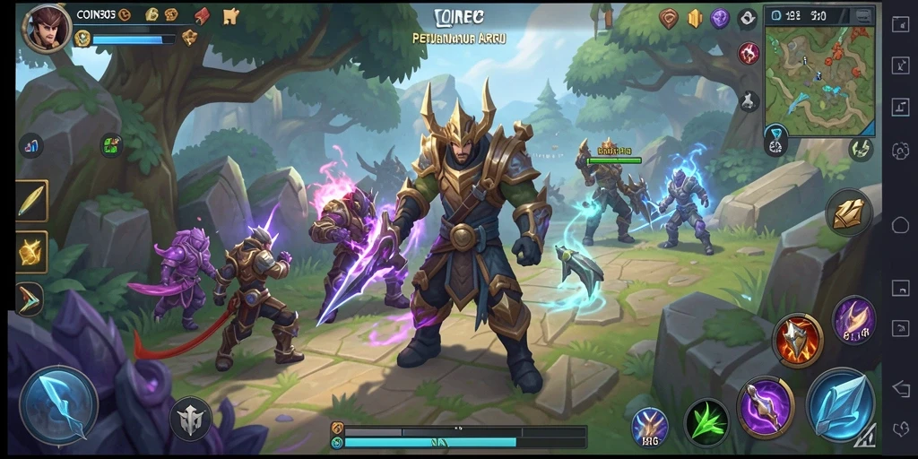 Tampilan gameplay COIN303 yang menegangkan dalam pertempuran ARPG.