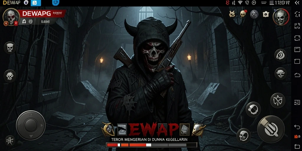 Gameplay DEWAPG menampilkan suasana horror yang mencekam dan menggetarkan.