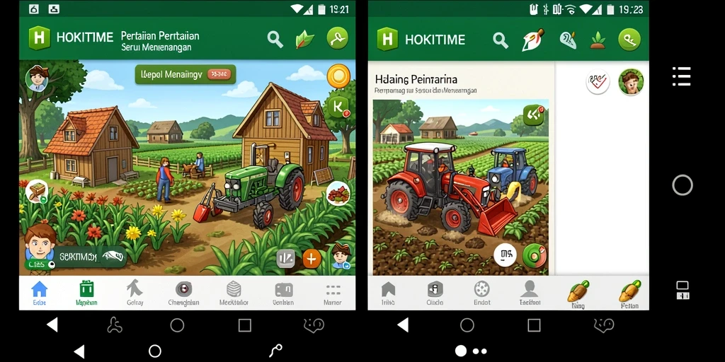 Screenshot gameplay HOKITIME menampilkan aksi seru bertani yang imersif.