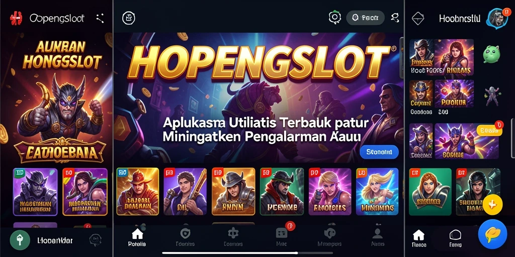 Screenshot utama HOPENGSLOT menampilkan antarmuka aplikasi yang intuitif.