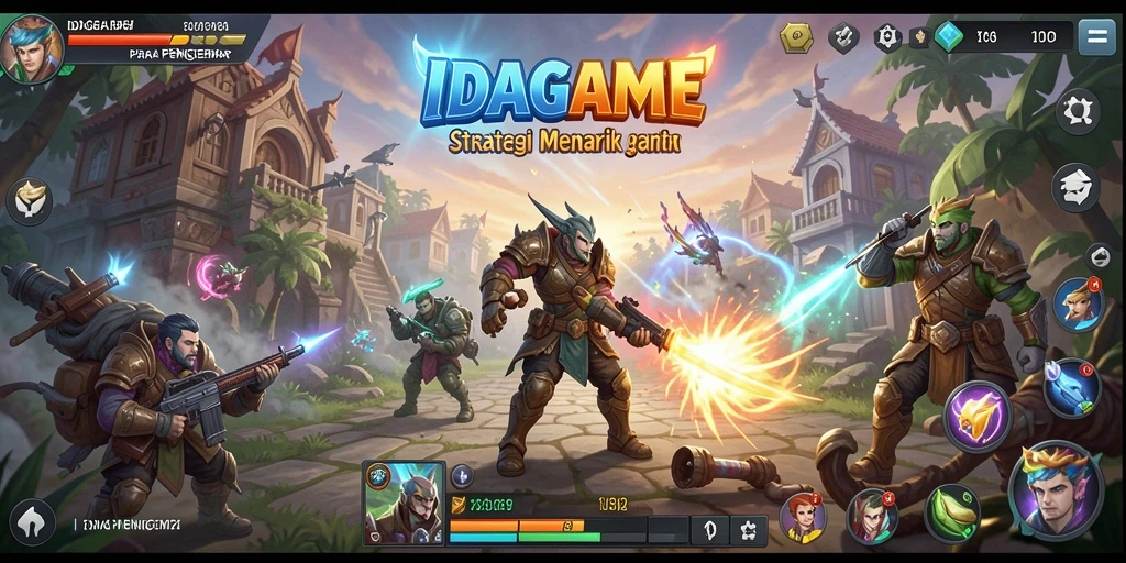 Screenshot IDAGAME menampilkan gameplay intens dan strategi mendetail.