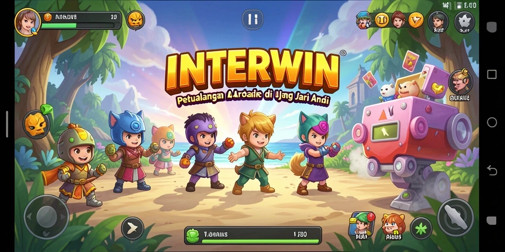 Screenshot INTERWIN menampilkan aksi seru dalam gameplay Arcade yang mendebarkan.
