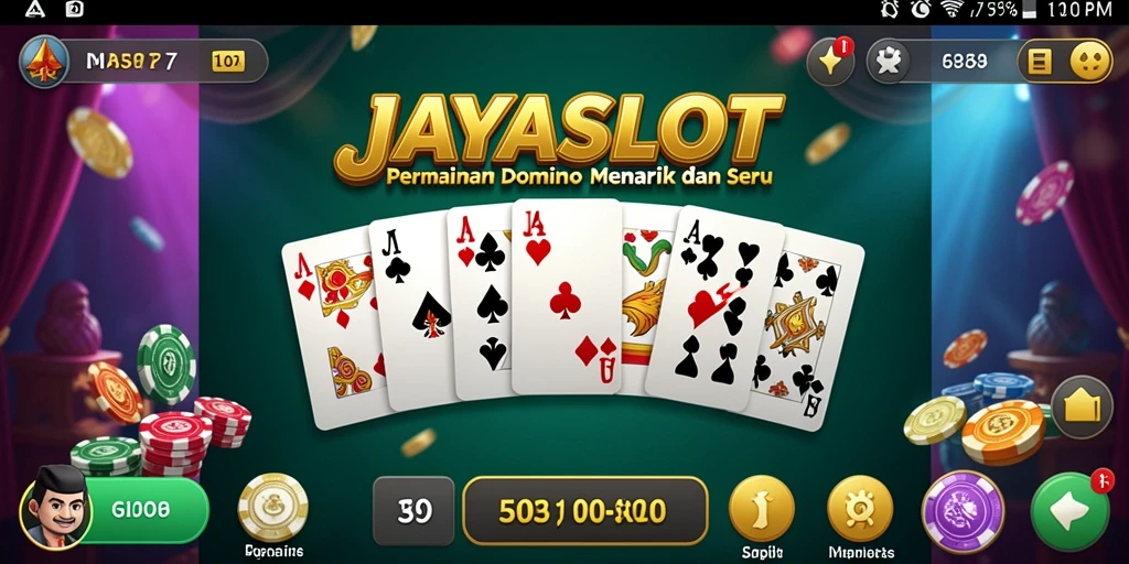 Tampilan utama gameplay JAYASLOT dengan permainan domino yang seru.