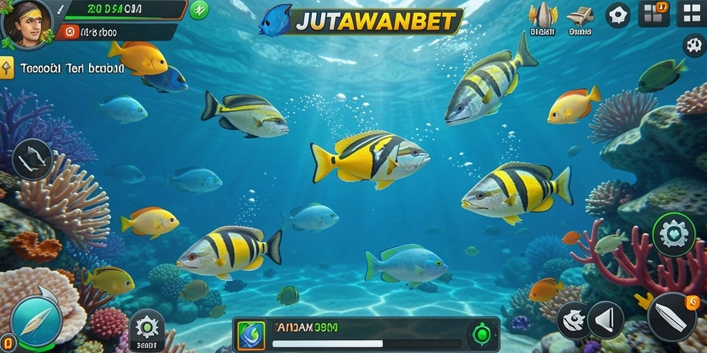 Tangkapan layar JUTAWANBET menampilkan aksi seru dalam permainan Tembak Ikan.