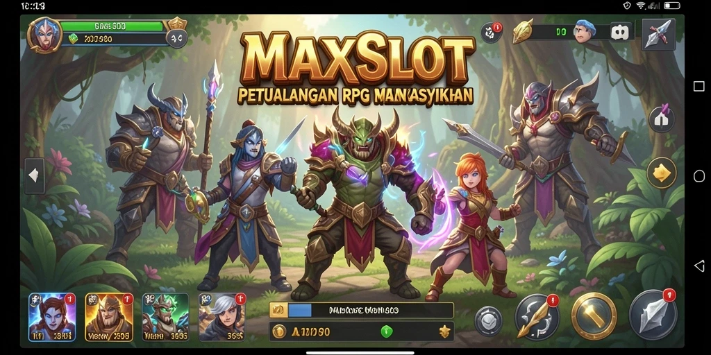 Tangkapan layar gameplay MAXSLOT yang mendebarkan dengan aksi RPG seru.