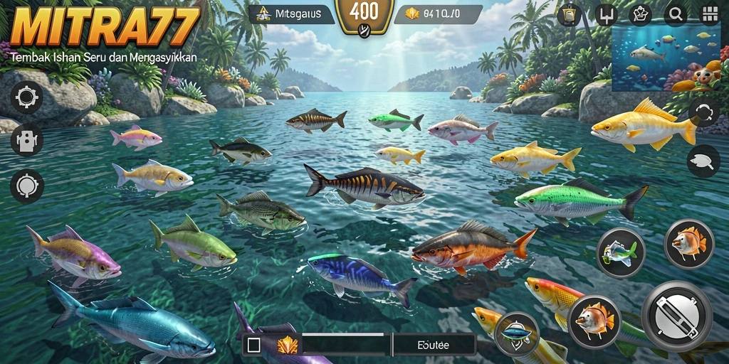 Screenshot menampilkan aksi seru dalam permainan Tembak Ikan.