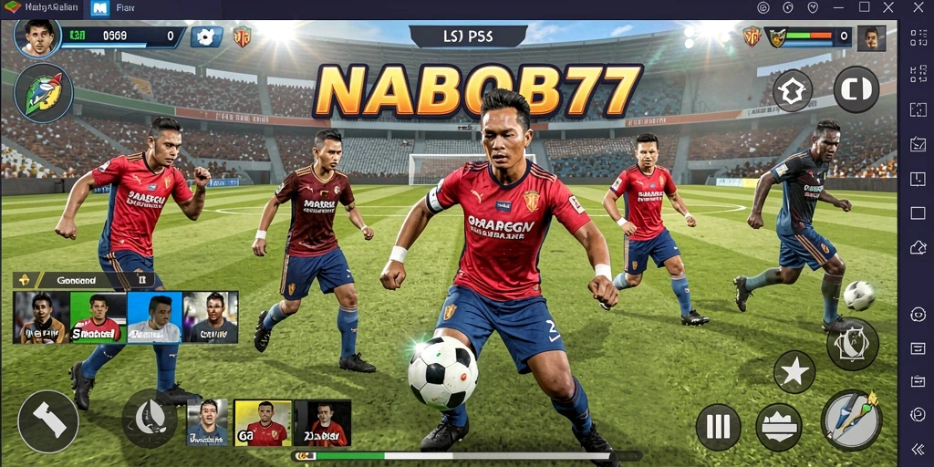 Screenshot gameplay NABOB77 menunjukkan aksi olahraga yang mendebarkan.