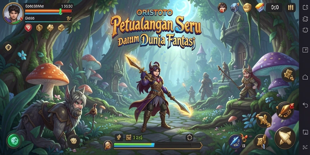 Screenshot gameplay ORISTOTO menampilkan petualangan yang mendebarkan.