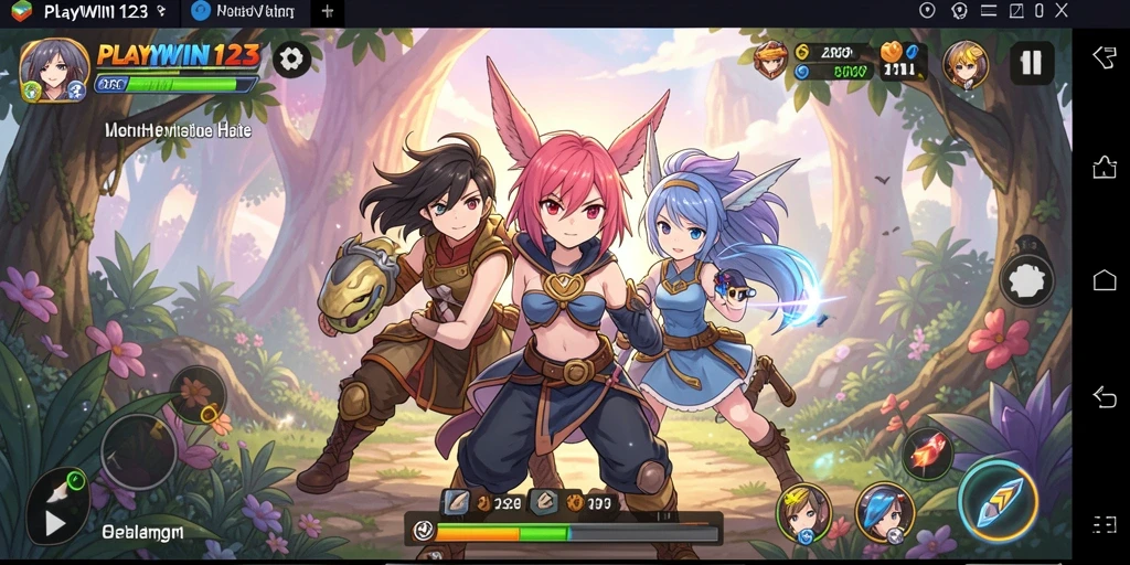 Tampilan gameplay menarik dari PLAYWIN123 yang penuh aksi dan petualangan Anime.