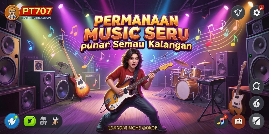 Tampilan menarik dari gameplay PT707 yang penuh warna.
