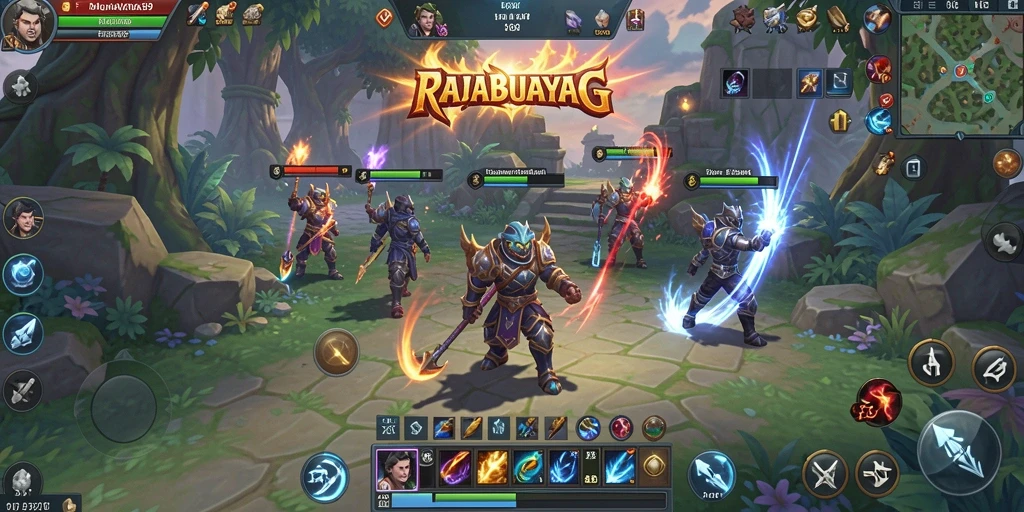 Tampilan gameplay epik RAJABUAYA89 dalam dunia MMORPG yang luas.
