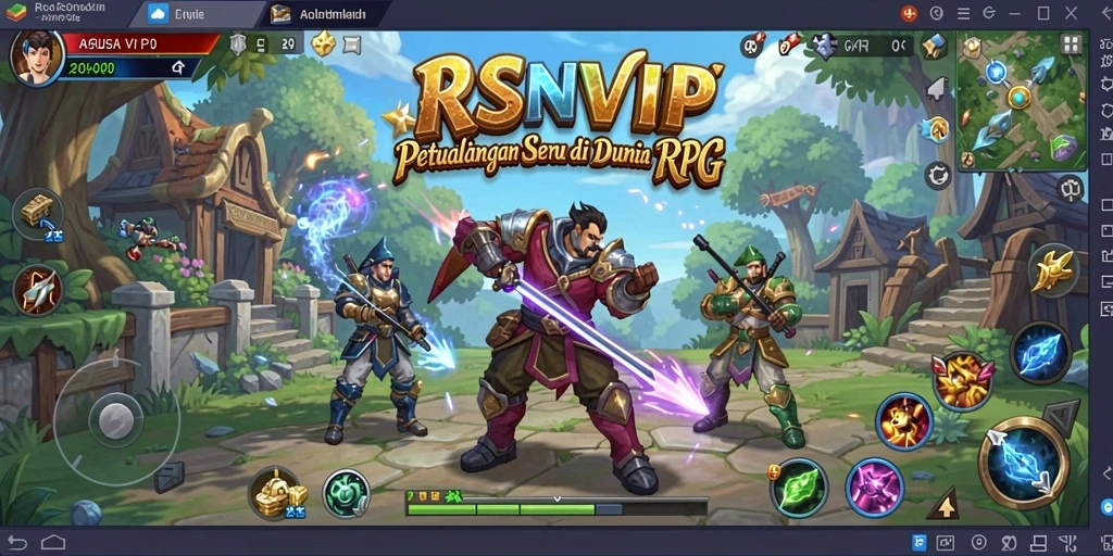 Tampilan seru dari gameplay <strong>RSNVIP</strong> dalam dunia RPG yang fantastis.