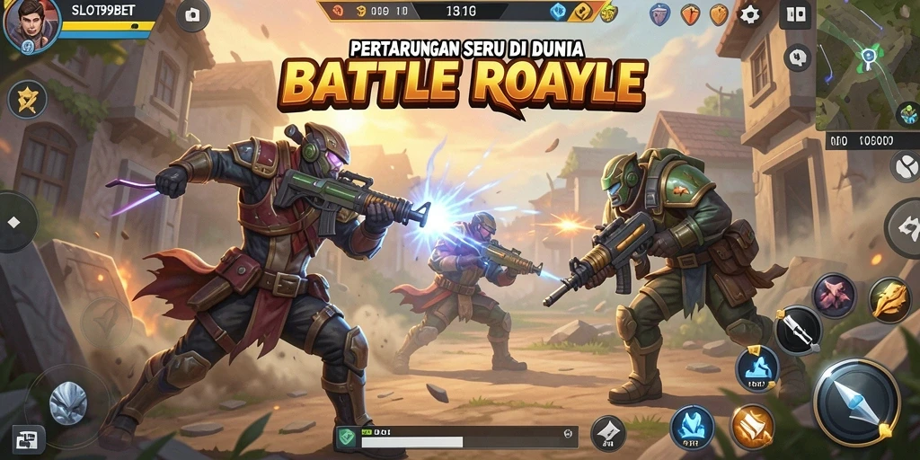 Gameplay seru dari SLOT99BET dalam pertempuran Battle Royale.