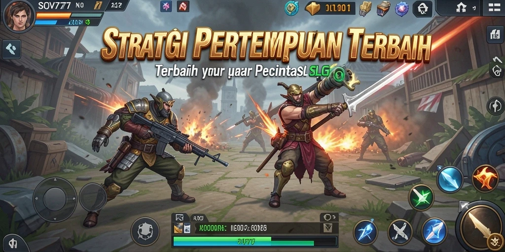 Tangkapan layar SOV777 menunjukkan pertempuran epik dalam gameplay SLG.