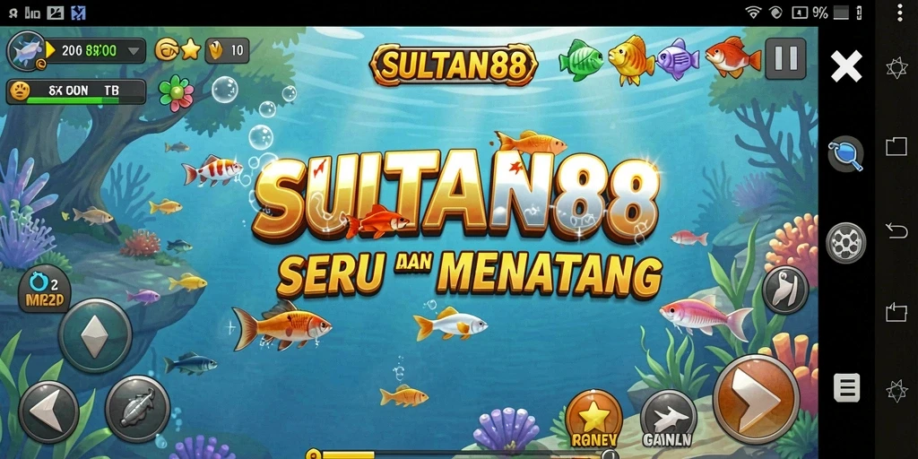 Tampilan gameplay SULTAN88 dengan momen memancing yang mendebarkan.