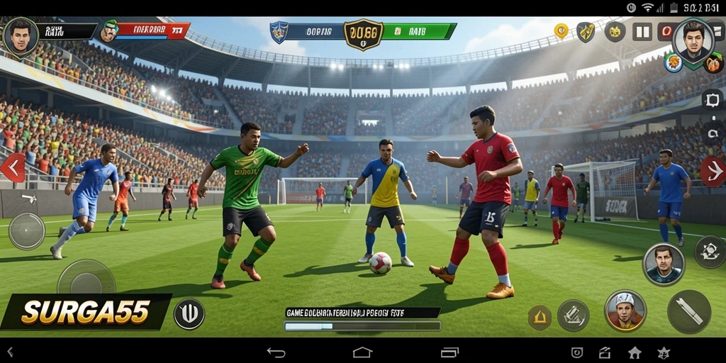 Tampilan gameplay <strong>SURGA55</strong> yang dinamis dan realistis.