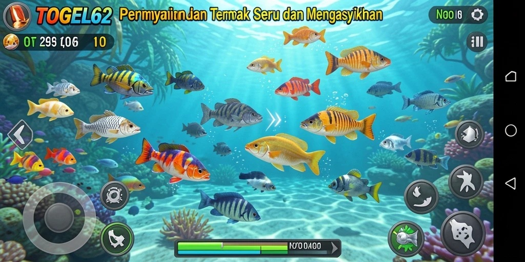 Tangkapan layar TOGEL62 menampilkan momen seru dalam menembak ikan.
