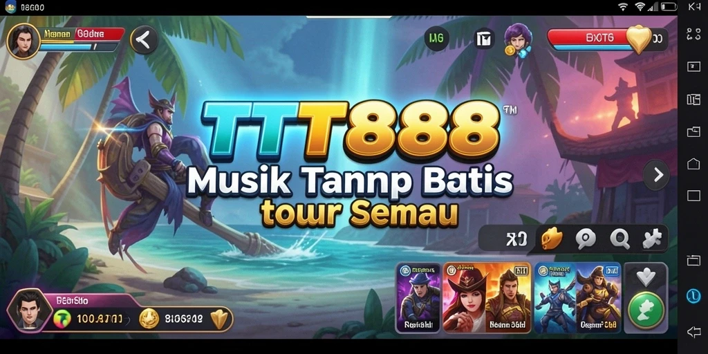 Tampilan menarik saat mendengarkan musik di TTT888.