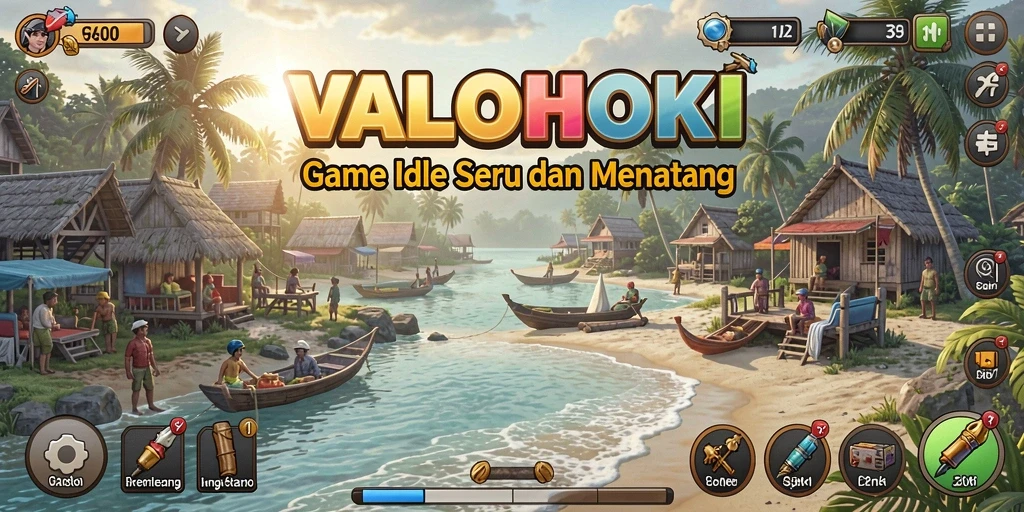 Tampilan gameplay VALOHOKI yang menarik dan penuh warna.