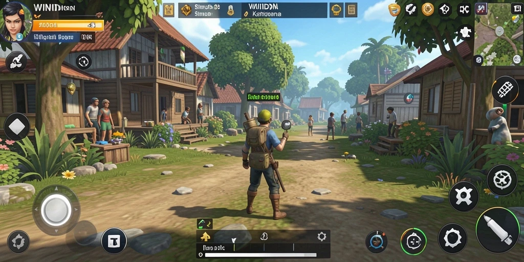 Tampilan gameplay menarik dalam WINIDN yang menunjukkan aktivitas interaktif.