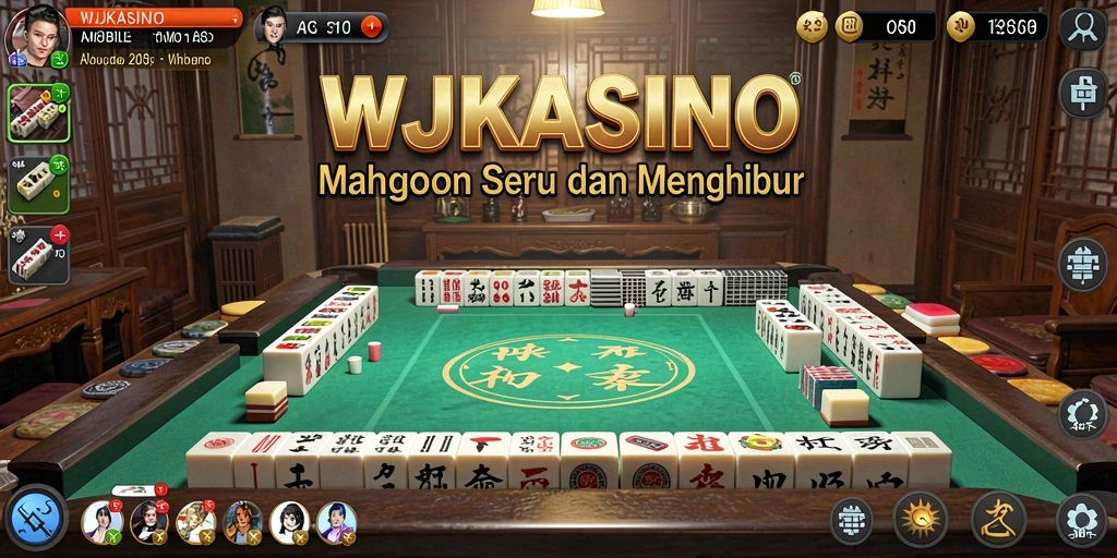 Tampilan gameplay WJKASINO yang menegangkan dalam permainan Mahjong.